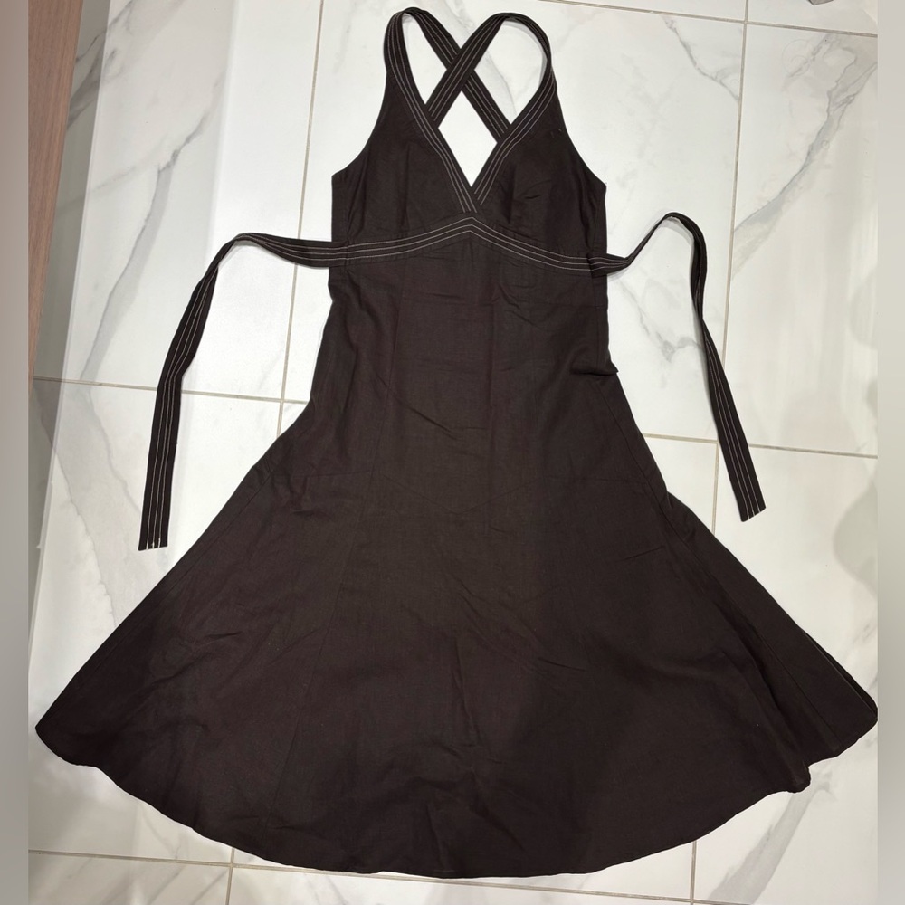 Zara Black Halter Sundress Backless